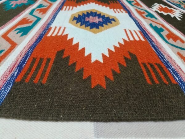 Navajo Flame Handwoven Wool Rug - Image 5