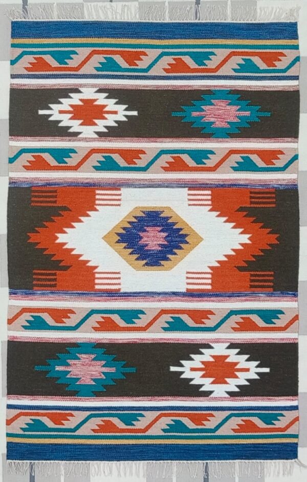 Navajo Flame Handwoven Wool Rug