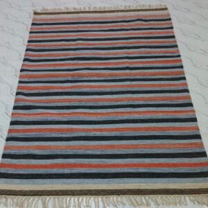 Handwoven Striped Flatweave Rug